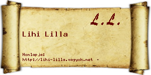 Lihi Lilla névjegykártya